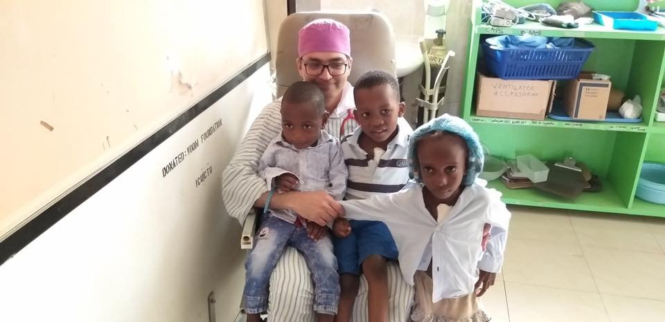 Dr Ashish with children